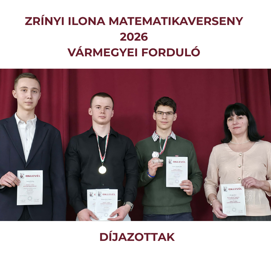 Zrínyi Ilona Matematikaverseny Megyei díjazottak